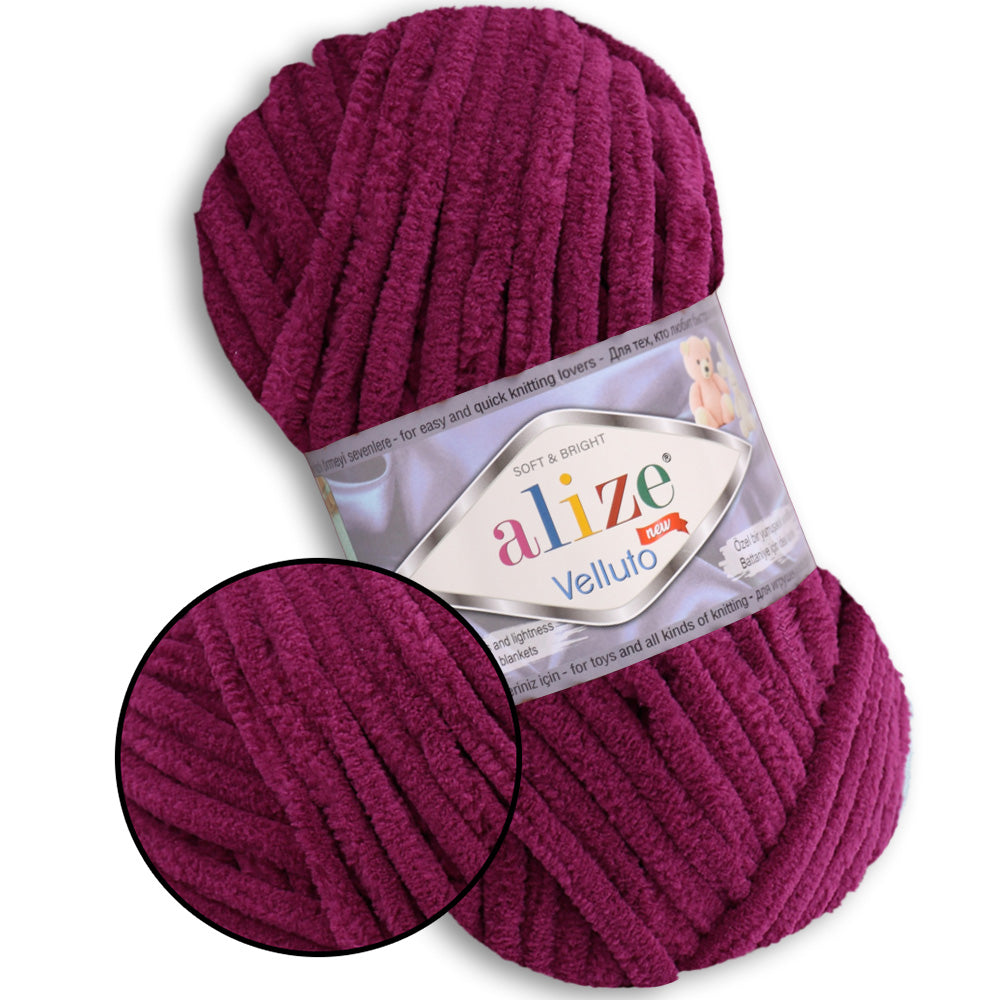 Alize Velluto, 43 Colors, 3.53 oz / 74.3 yards