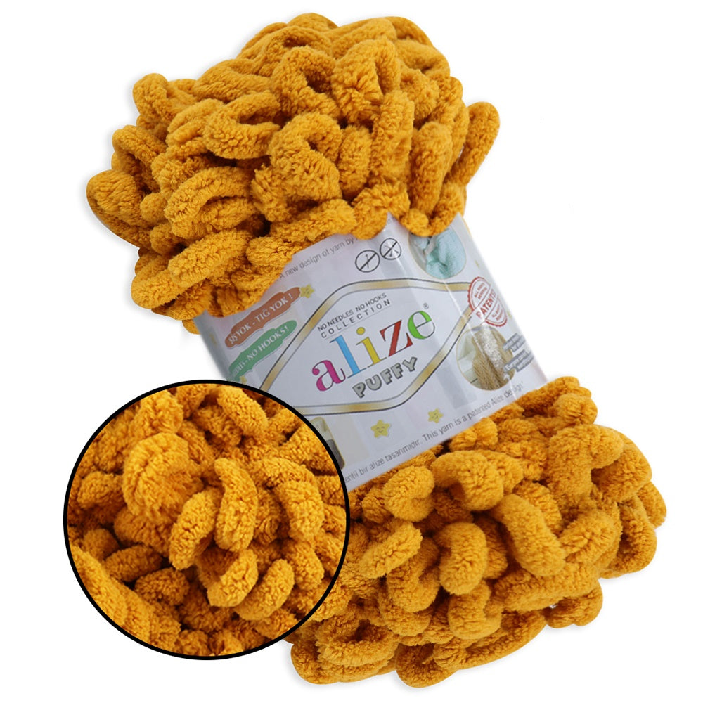 Alize Puffy, 82 Colors, Chenille Loop Yarn, 3.52 oz / 9.8 yards