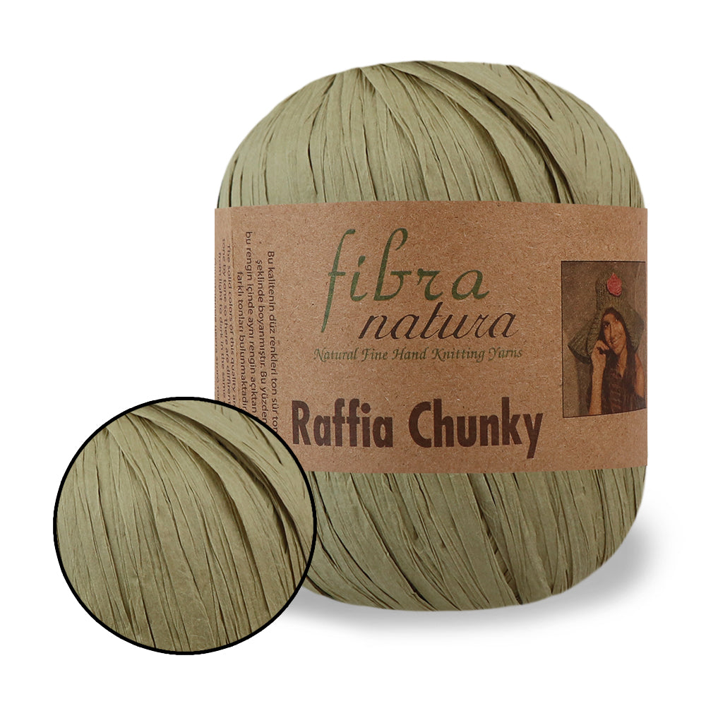 Fibranatura Raffia Chunky - Natural paper yarn for bags, hats & home decor
