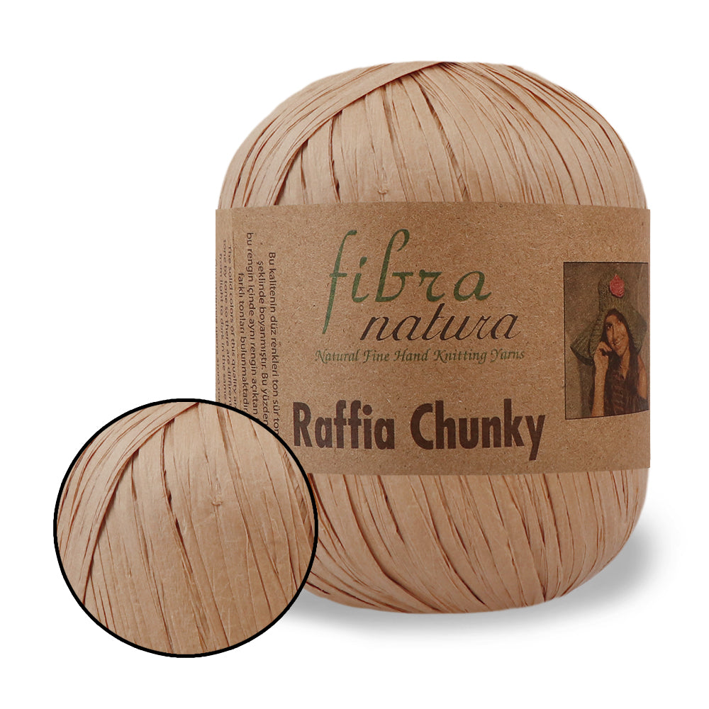Fibranatura Raffia Chunky - Natural paper yarn for bags, hats & home decor