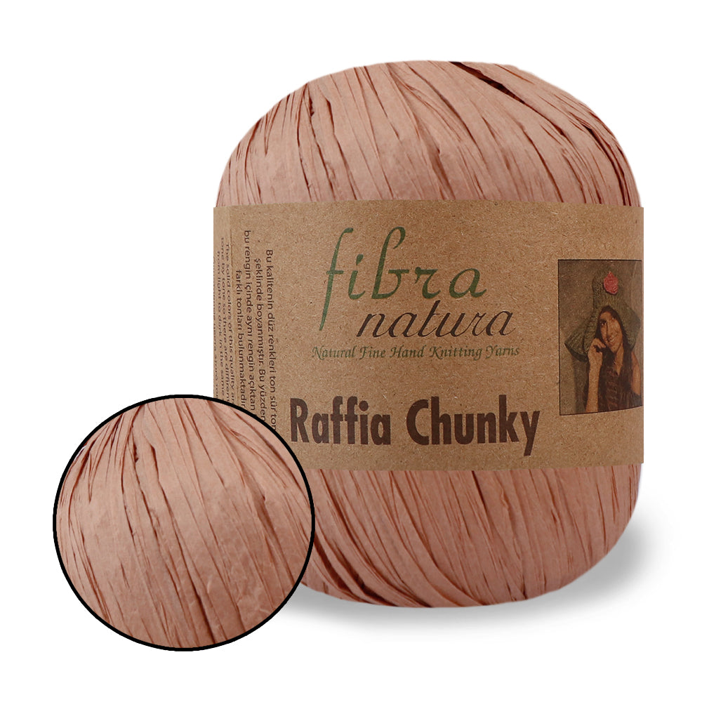 Fibranatura Raffia Chunky - Natural paper yarn for bags, hats & home decor