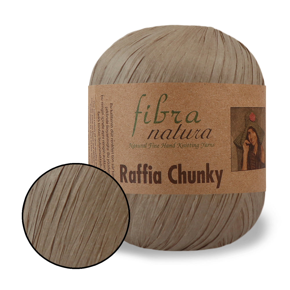 Fibranatura Raffia Chunky - Natural paper yarn for bags, hats & home decor
