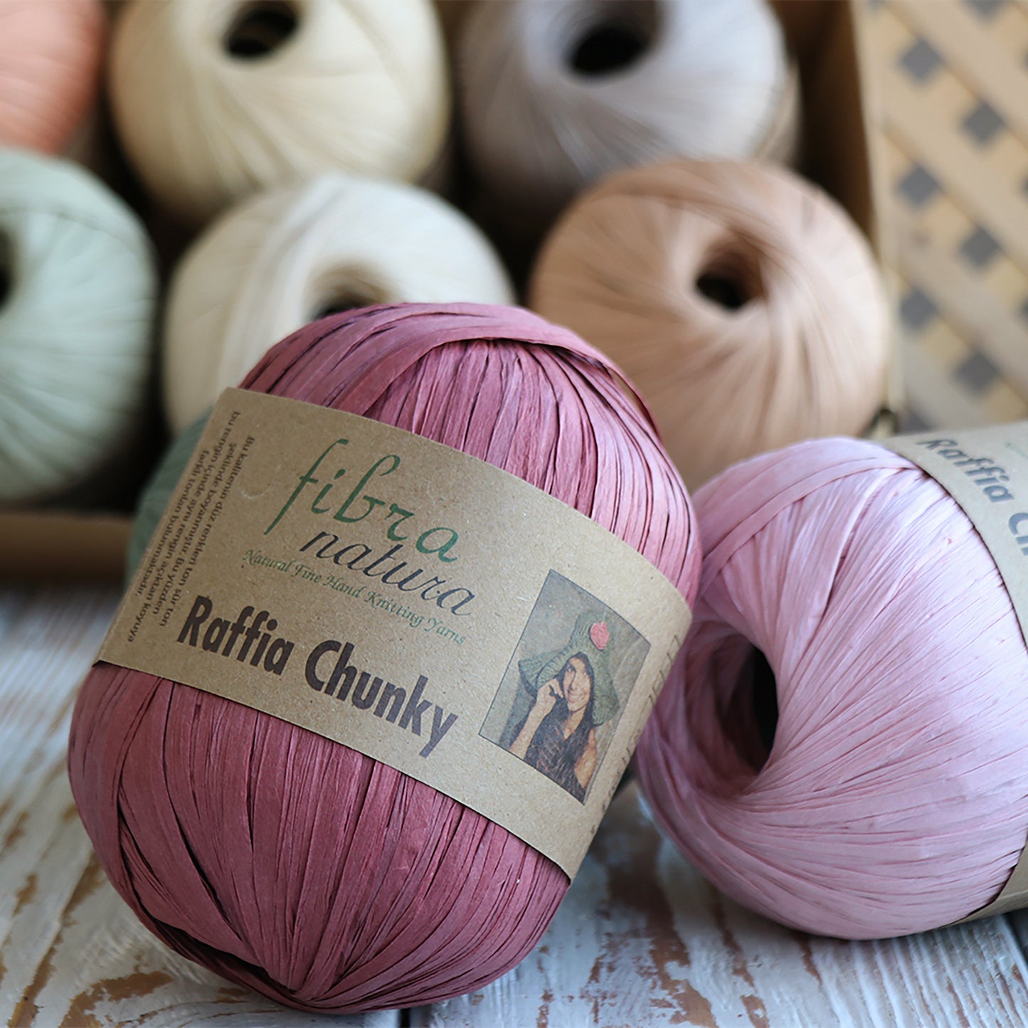 Fibranatura Raffia Chunky - Natural paper yarn for bags, hats & home decor
