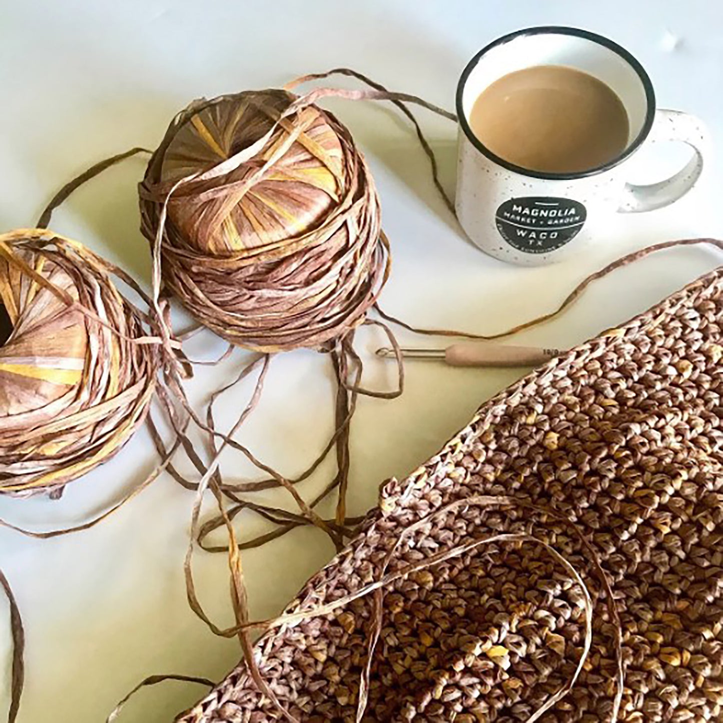 Fibranatura Raffia Chunky - Natural paper yarn for bags, hats & home decor