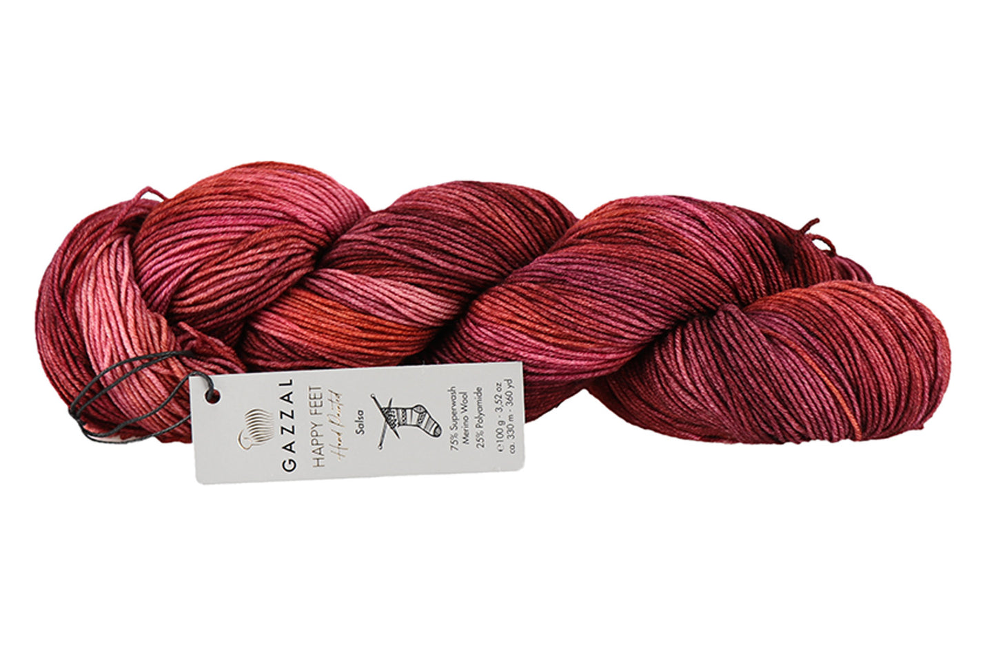 Sock Yarn Gazzal Happy Feet, 16 Colors, 3.52 oz / 437 yards