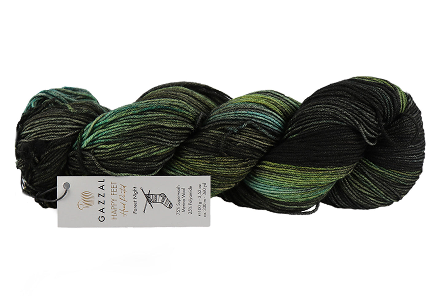 Sock Yarn Gazzal Happy Feet, 16 Colors, 3.52 oz / 437 yards