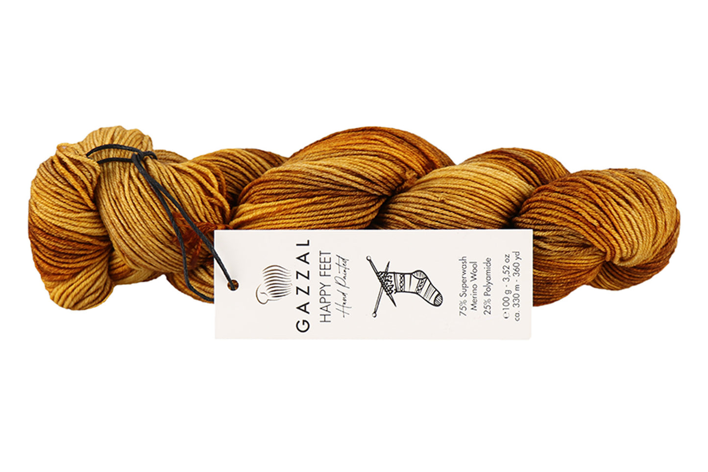 Sock Yarn Gazzal Happy Feet, 16 Colors, 3.52 oz / 437 yards