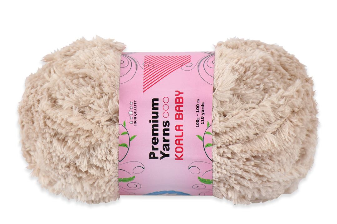 Faux Fur Yarn, 13 Colors, 0.35 oz / 109 yards