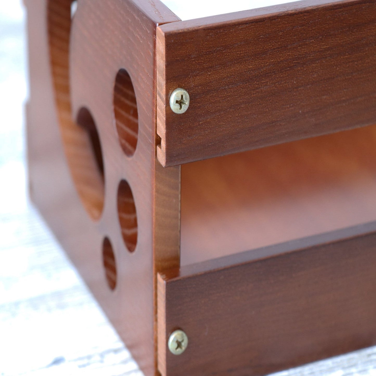 Wooden Yarn Box Yarn Holder, 18 cm x 24 cm x 12 cm