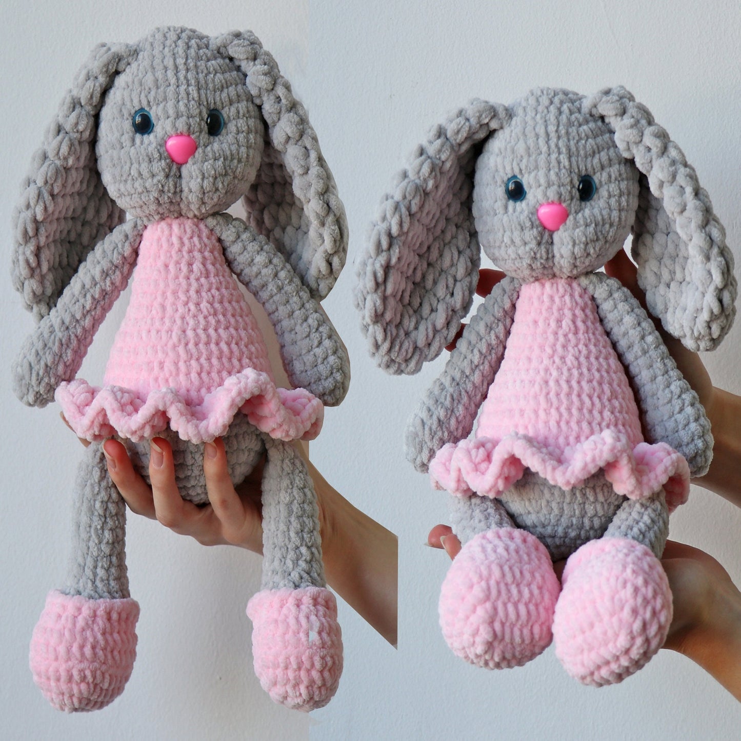 Crochet pattern Bunny, US standard terms, Skill level beginner