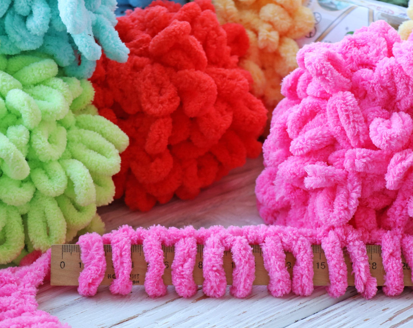 ALIZE PUFFY - 82 COLORS, Chenille Yarn, Loop Yarn, Amigurumi Yarn, Finger Knitting, Baby Chenille Wool Yarn, Baby Blanket Yarn, Fluffy Yarn