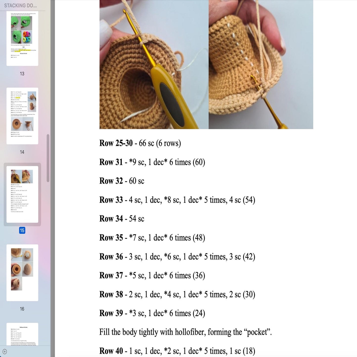 STACKING DOG TOY Crochet Pattern (skill level intermediate)