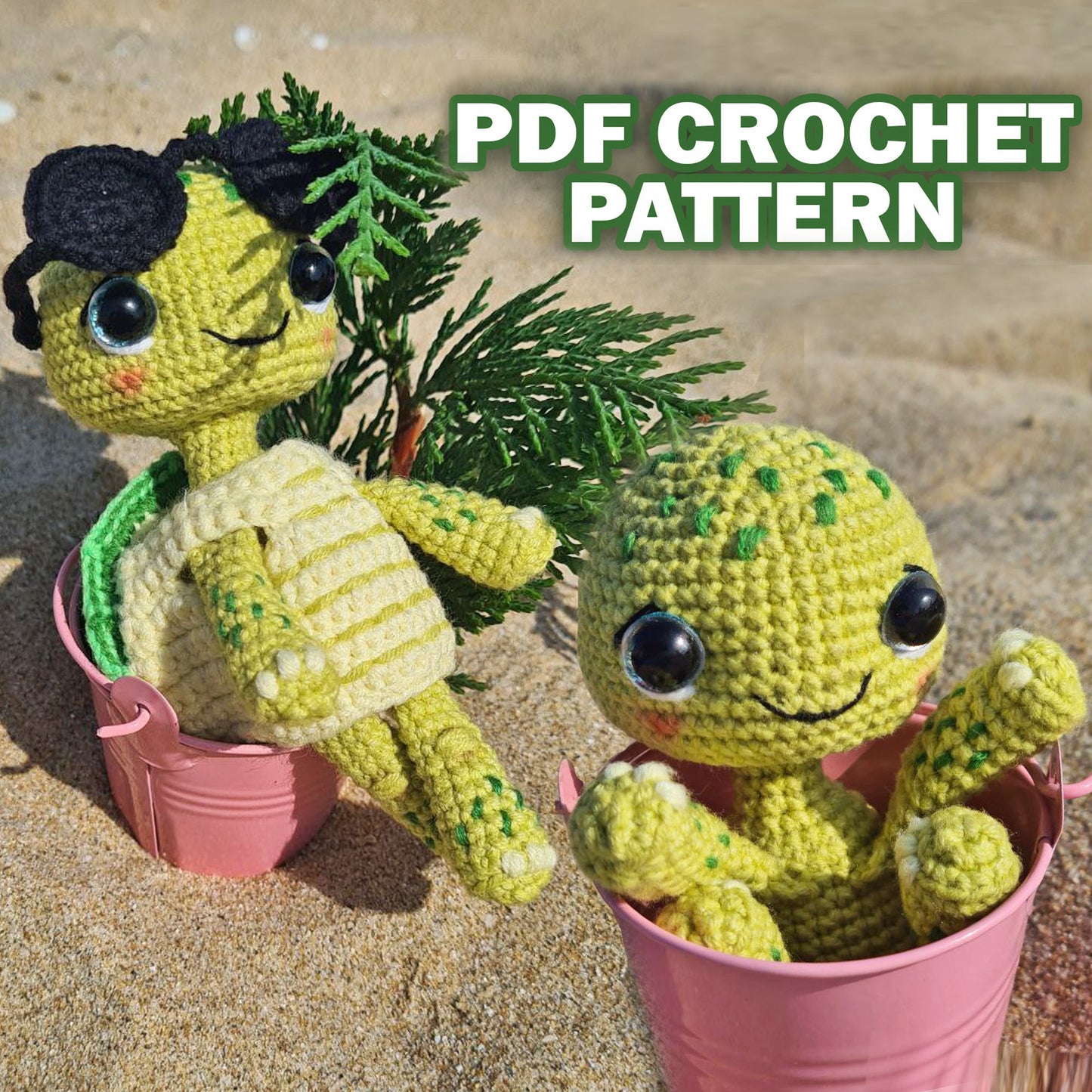 Sea Turtle CROCHET PATTERN, Crochet Turtle Amigurumi Pattern, Cute Sea Creature Stuffed Animal, Instant Digital Download PDF