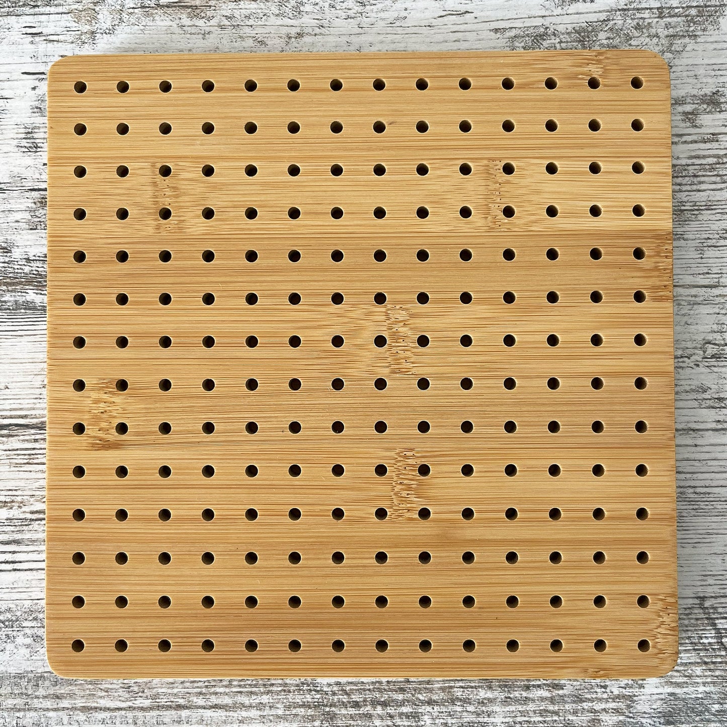 Wooden Blocking Board for Granny Squares, Include 20 Stainless Steel Pins & Stand (7.8" 7.8" 0.39"), 100% Natural Bamboo Wooden,Gift for Her