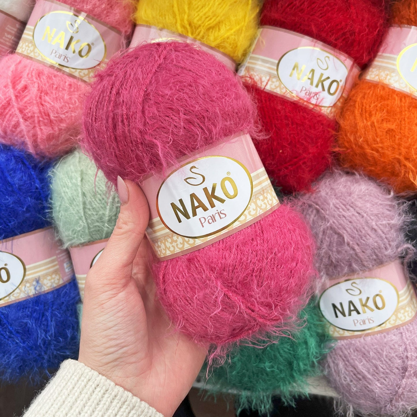 NAKO PARIS YARN 34 Colors, Scarf Yarn, Eyelash Yarn, Winter Yarn, Crochet Yarn, Amigurumi Yarn, Decoration Yarn, Furry Yarn, Fantasy Yarn