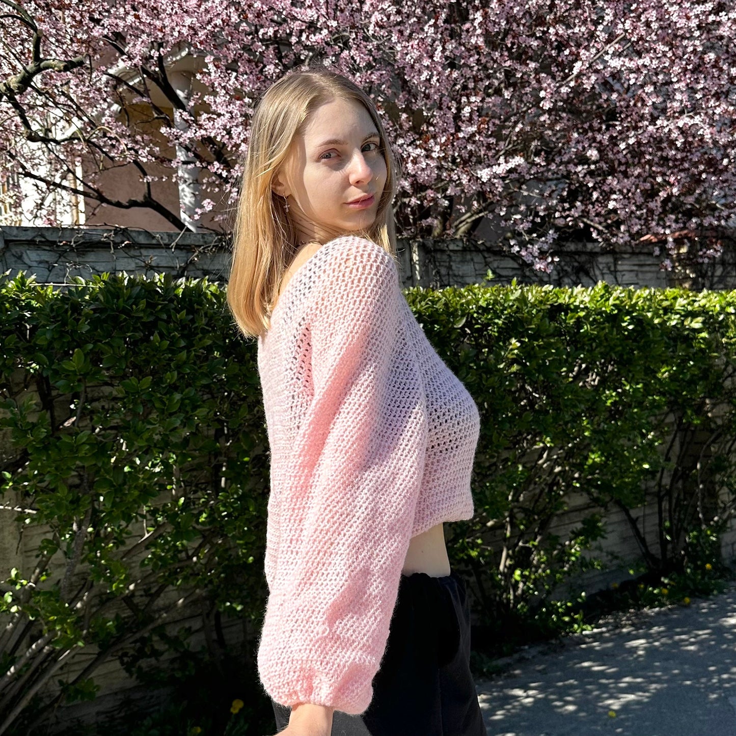 CROCHET PATTERN, Mesh Top Down Sweater, Women's Crochet Sweater Pattern, Crochet Pattern, Crochet, Pattern, Mesh, Sweater, Sizes S-L