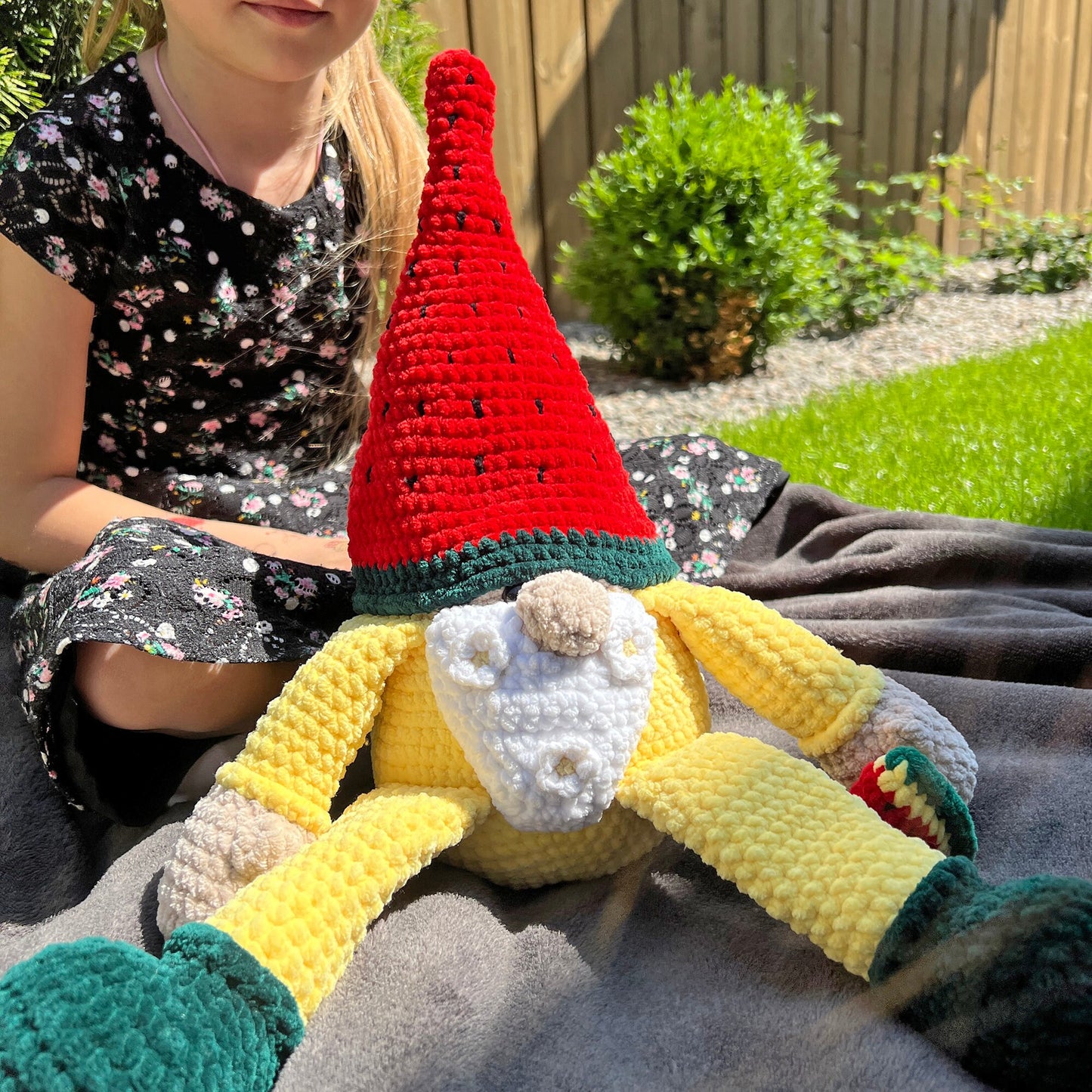 GNOME PATTERN, Crochet Watermelon Plush Gnome, Plush Pattern, Crochet Plushie, Plush Toys, Amigurumi Pattern, DIY Crochet Toy Pattern