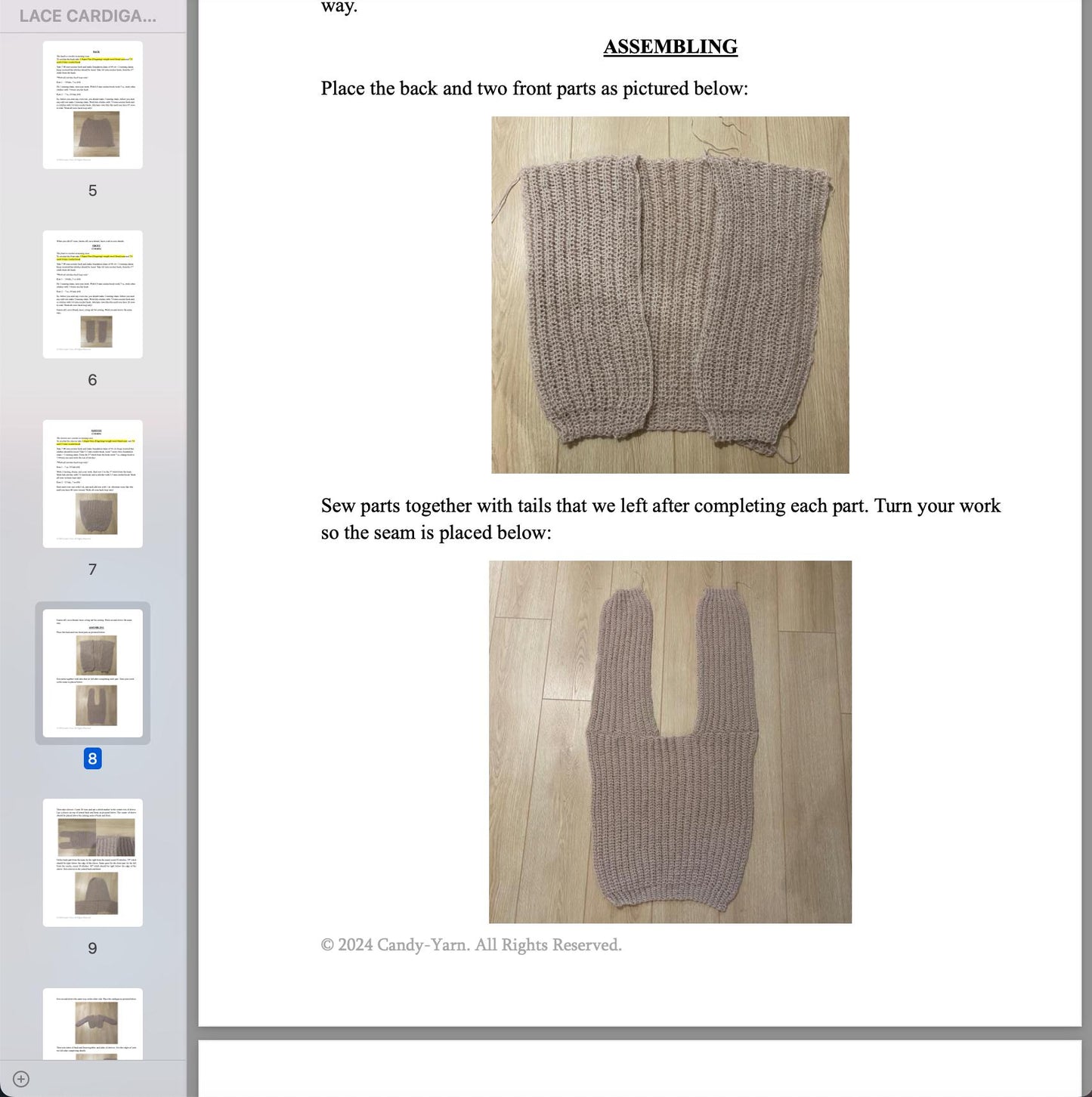 Crochet Pattern Lace Cardigan, English Crochet Cardigan Pattern PDF Sweater Women Crochet Pullover Pattern, One Size, Instant Download