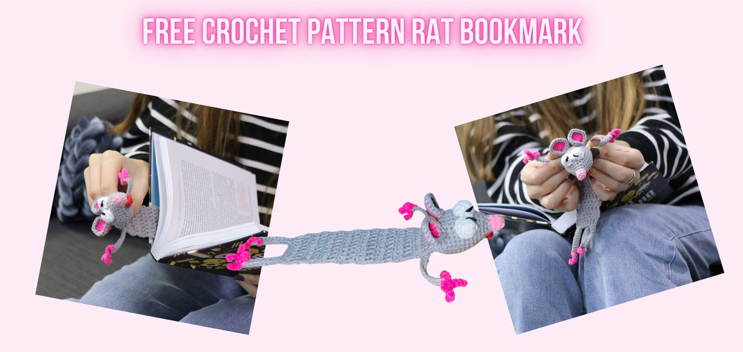 Free crochet pattern Rat Bookmark