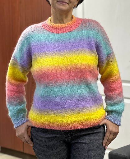 Mohair jumper YarnArt "Bellissimo". Detailed description.
