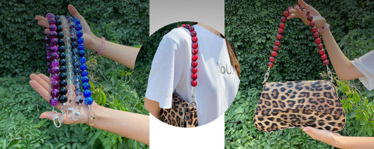 Bag handle, beads
