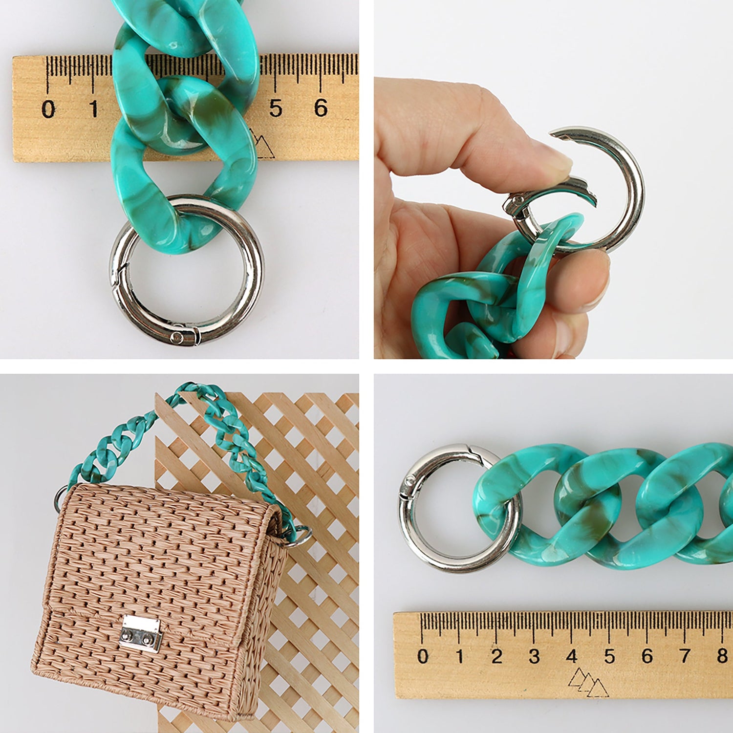 Now in Stock: Glossy Acrylic Bag Chains - Lightweight, stylish, functional