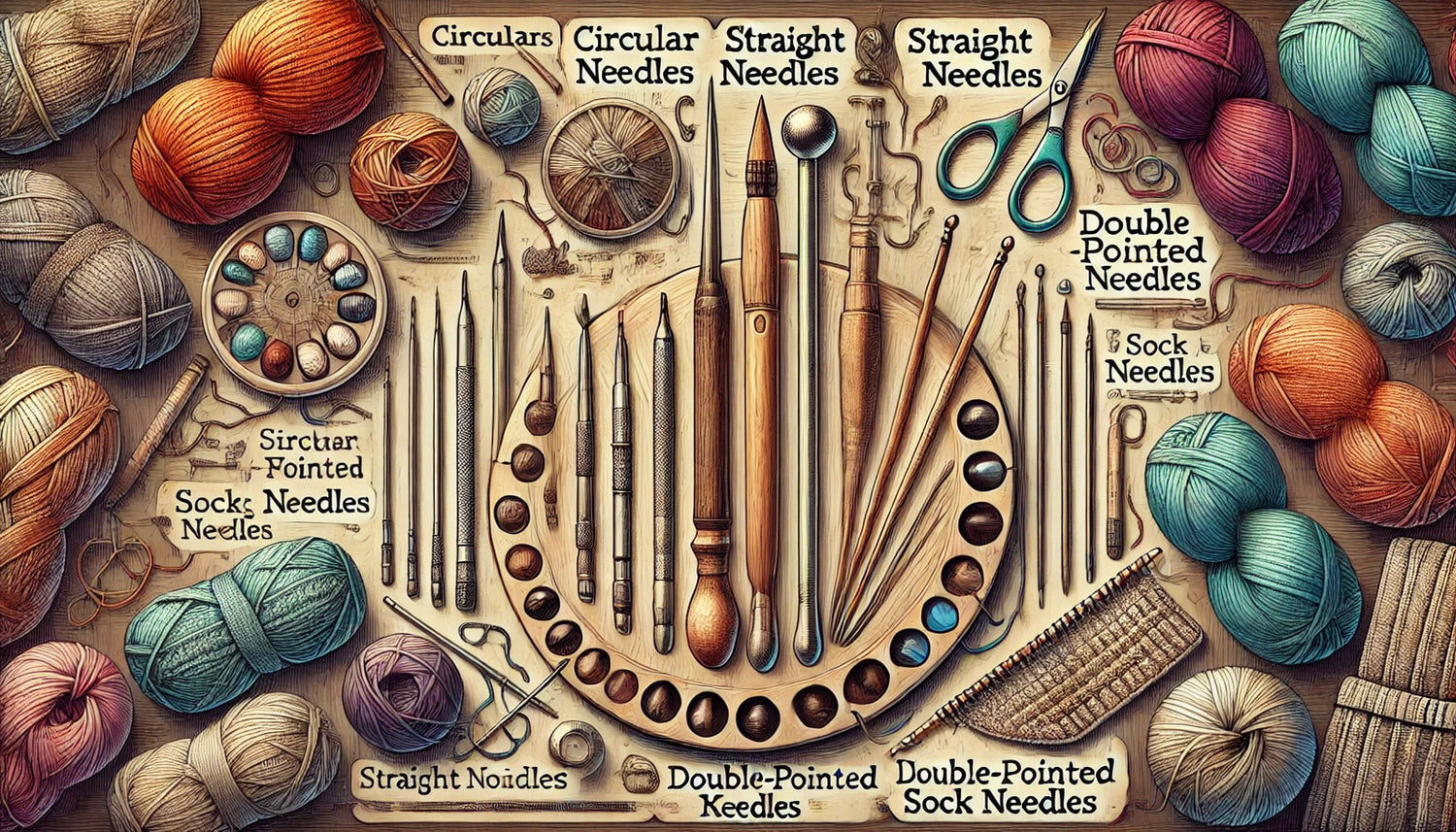 What types of knitting needles are there? How to choose the right needles!