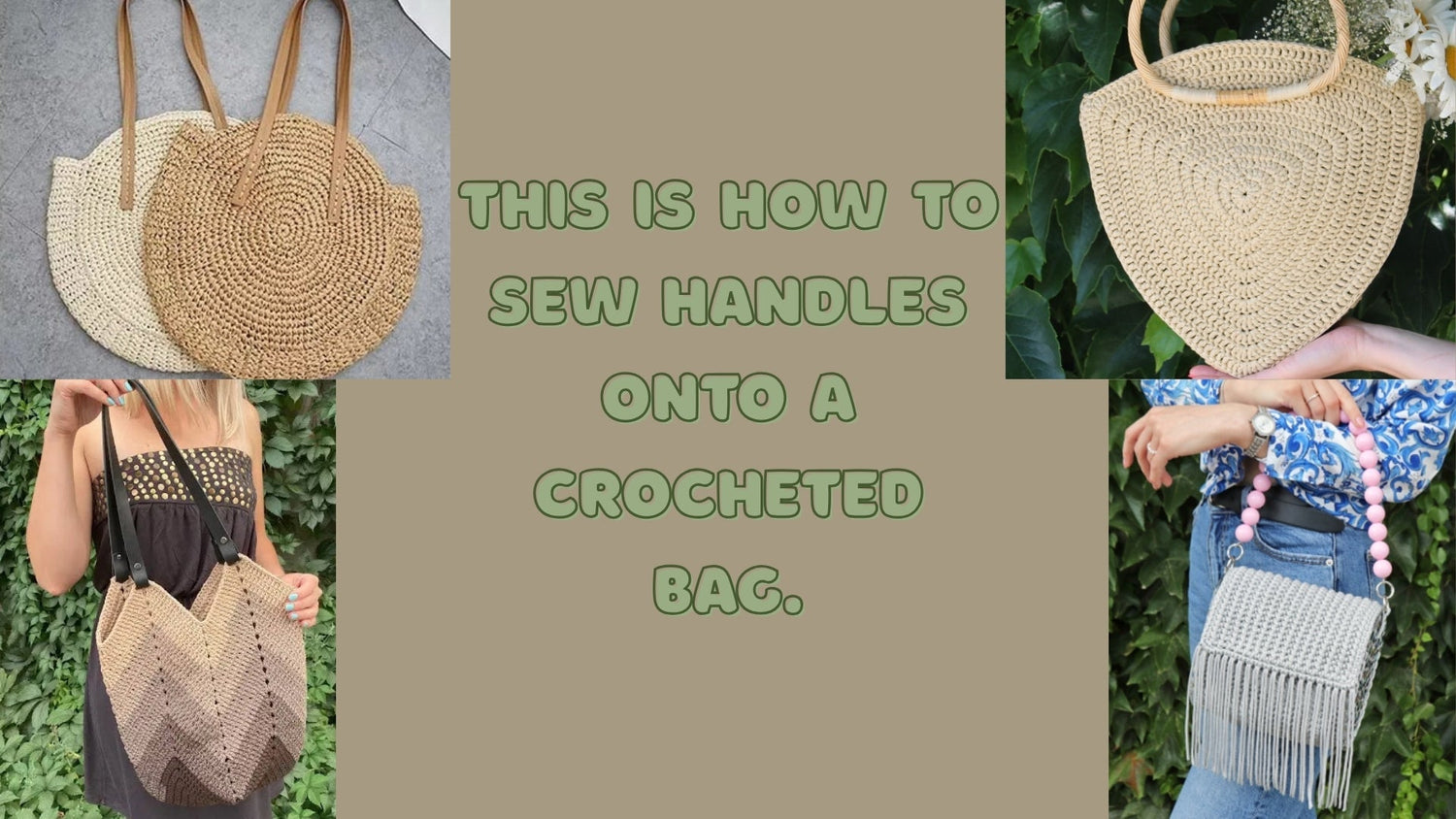 How to Sew Handles onto a Crocheted Bag