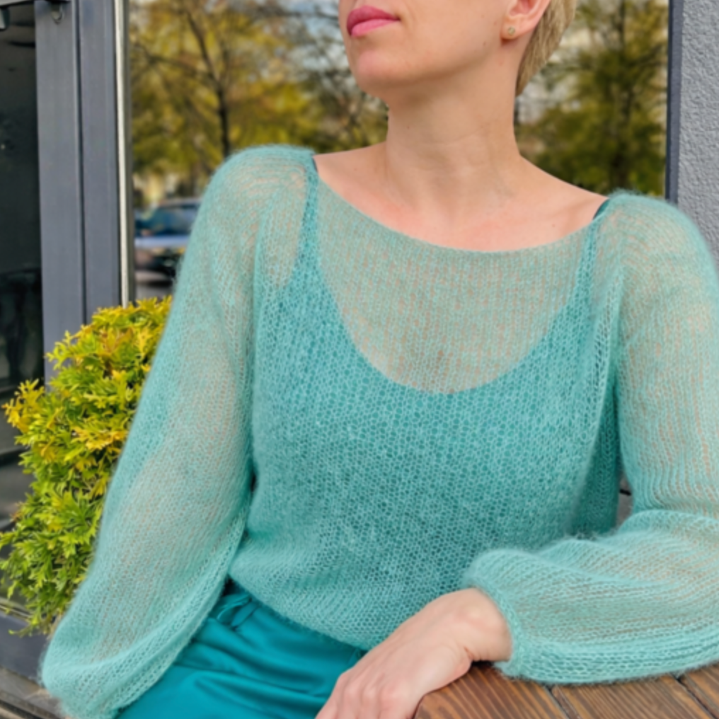 Lana Gatto Silk Mohair “Cobweb” Sweater – Knitting Instructions