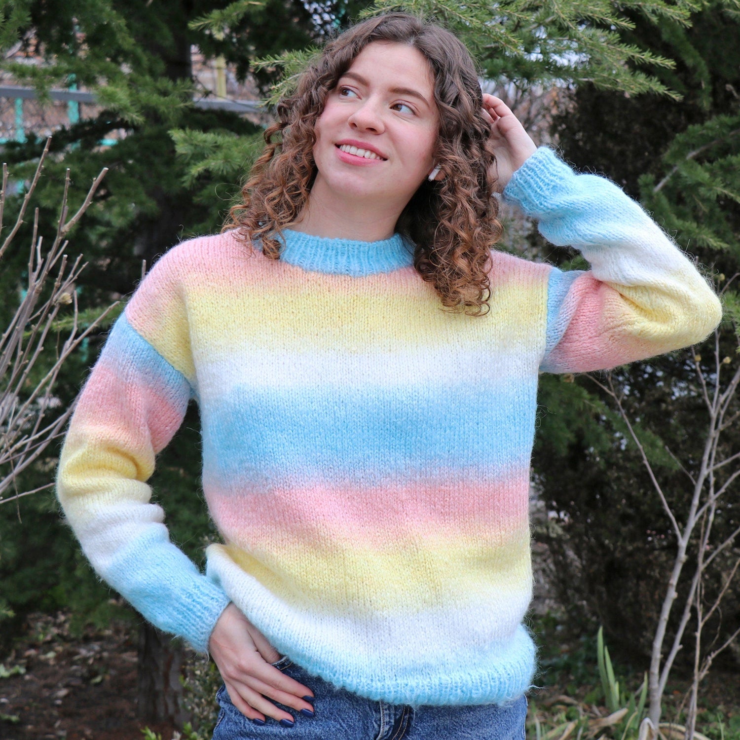 Mohair jumper YarnArt "Bellissimo". Detailed description.