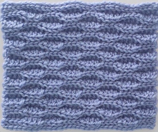 Crochet pattern with cloque effect