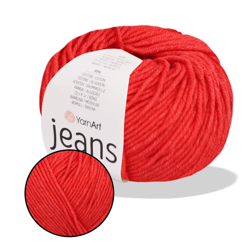 YarnArt Jeans, 62 colors, 1.75 oz / 174 yds