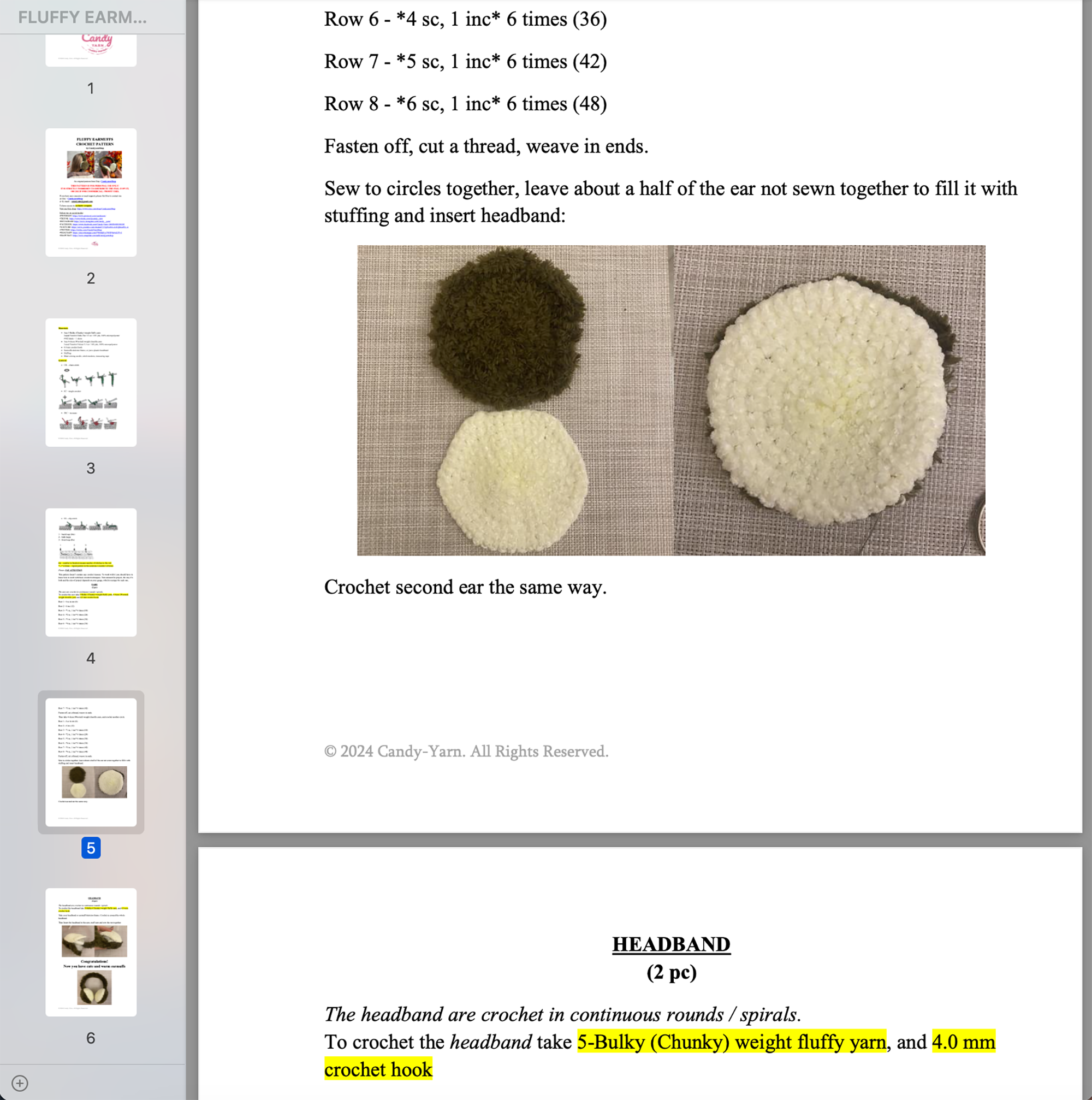 FLUFFY EARMUFFS Crochet Pattern (skill level Beginner)