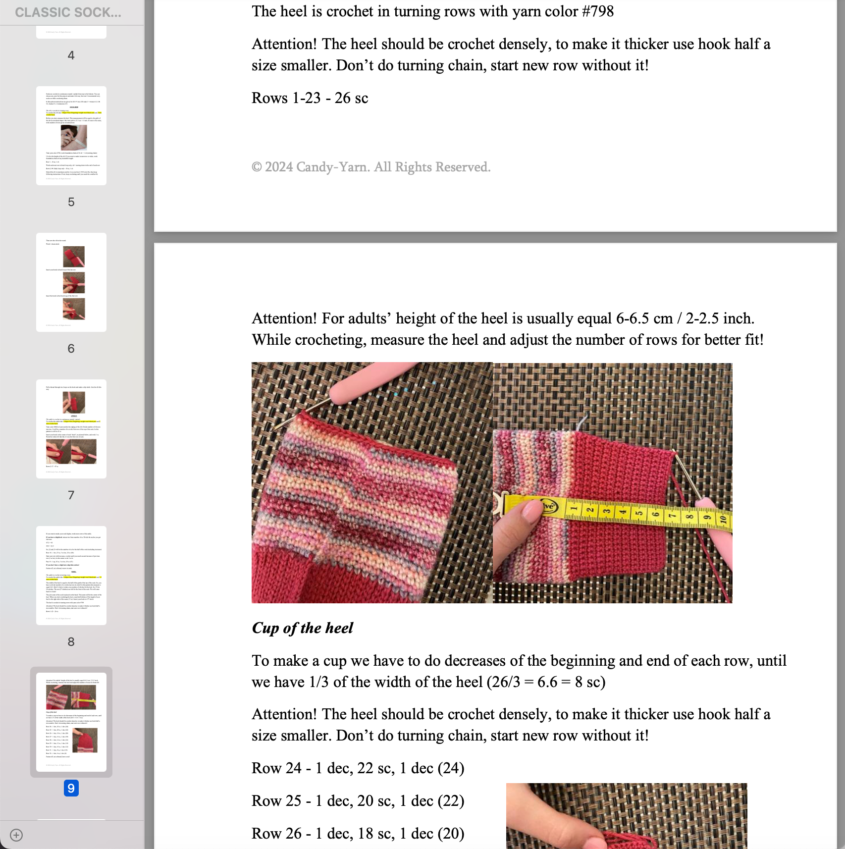 CROCHET SOCKS Crochet Pattern (skill level beginner)