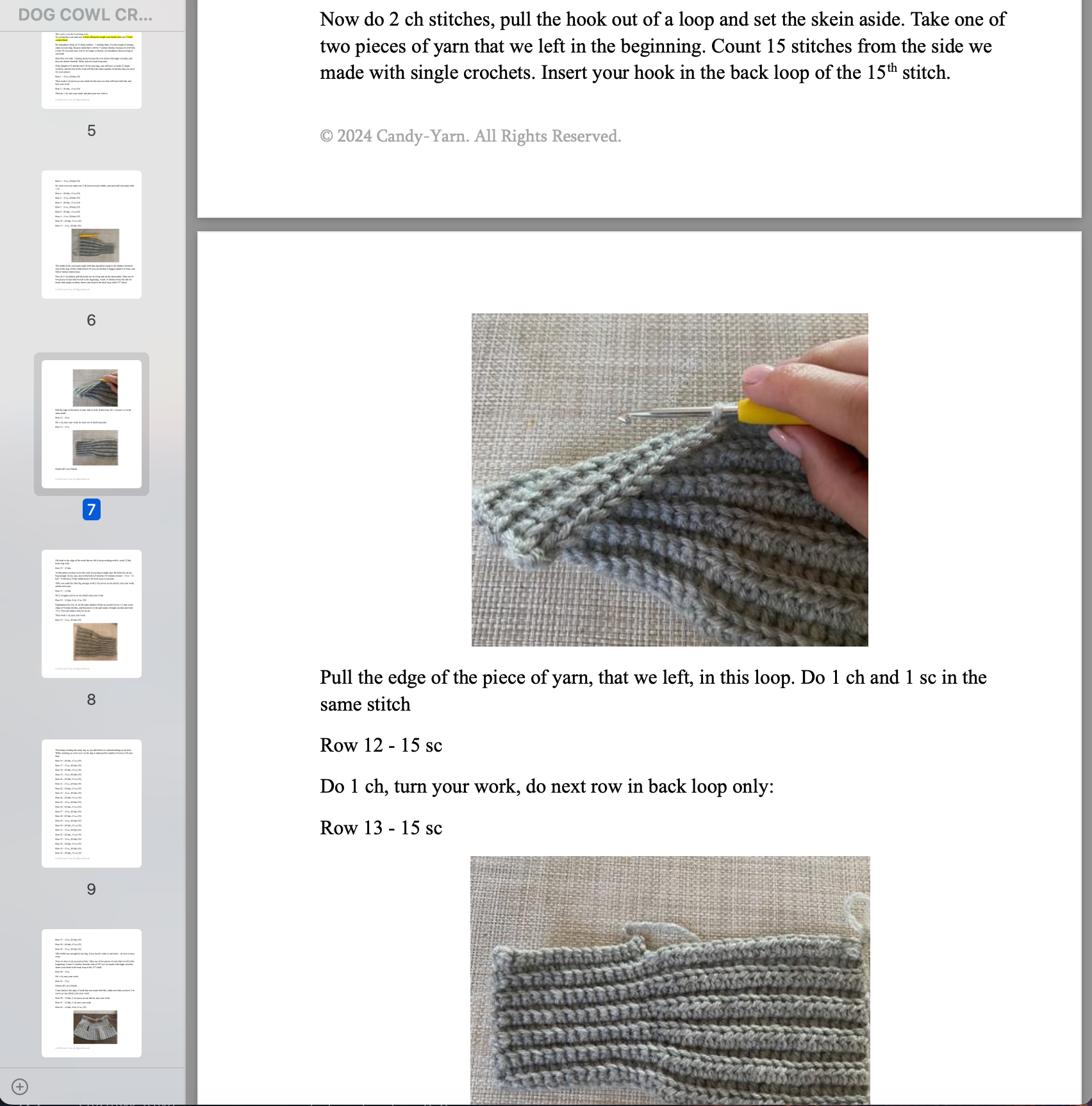 DOG COWL Crochet Pattern (skill level Easy)