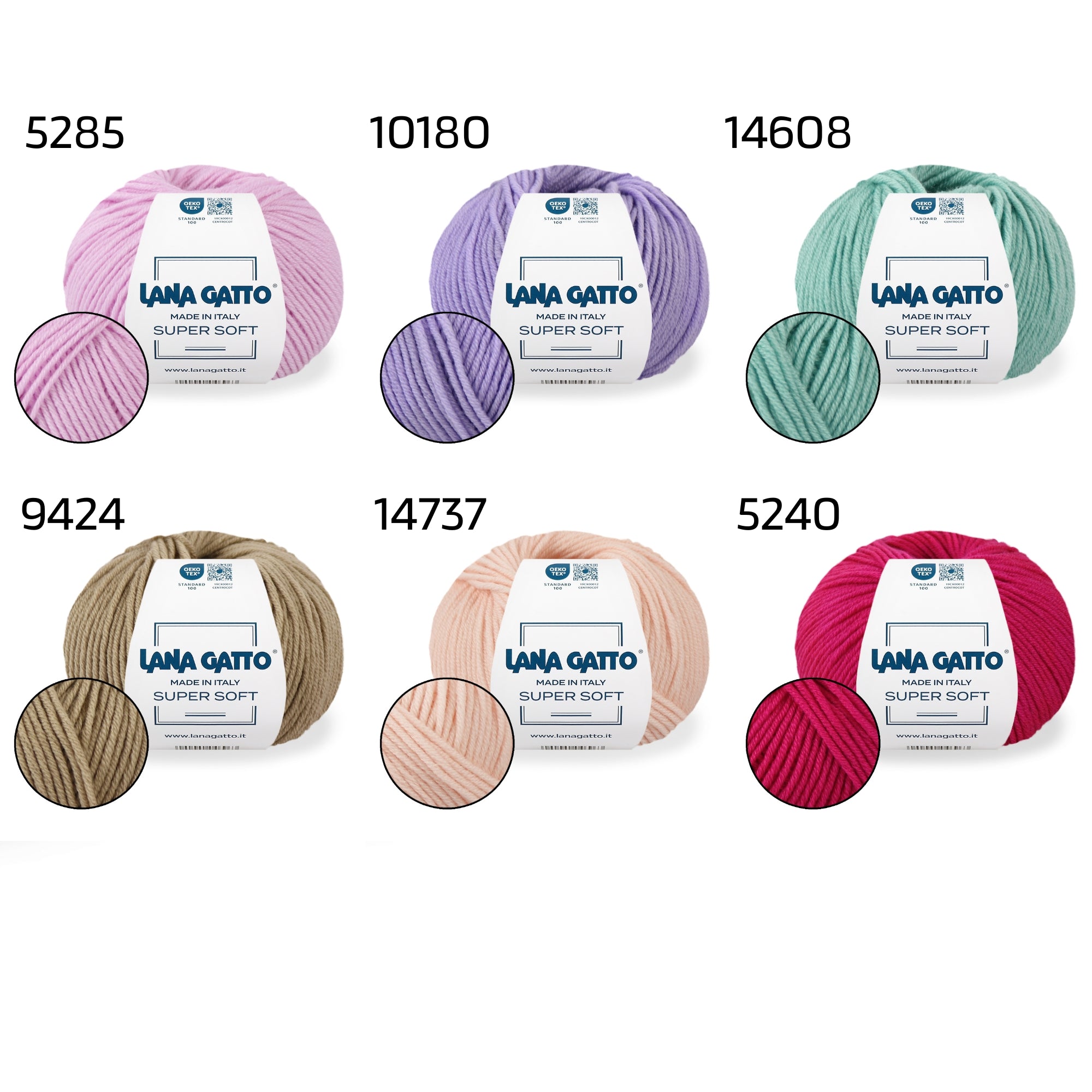 Lana Gatto Super Soft, 15 colors, 1.76 oz / 137 yds