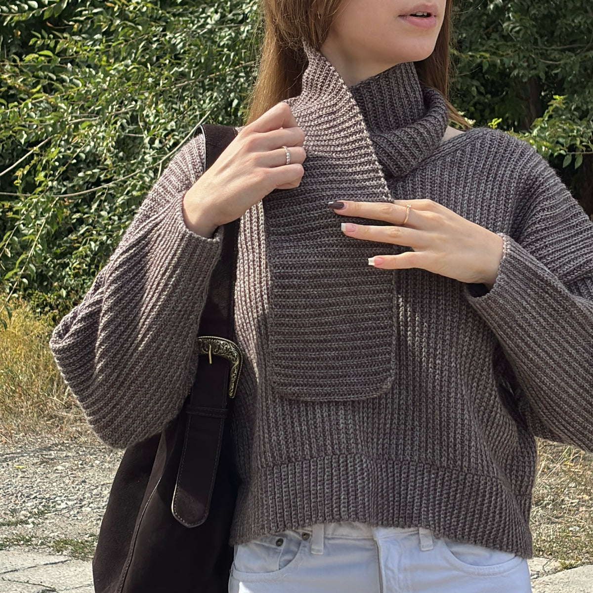 SCARF SWEATER Crochet Pattern (skill level intermediate)