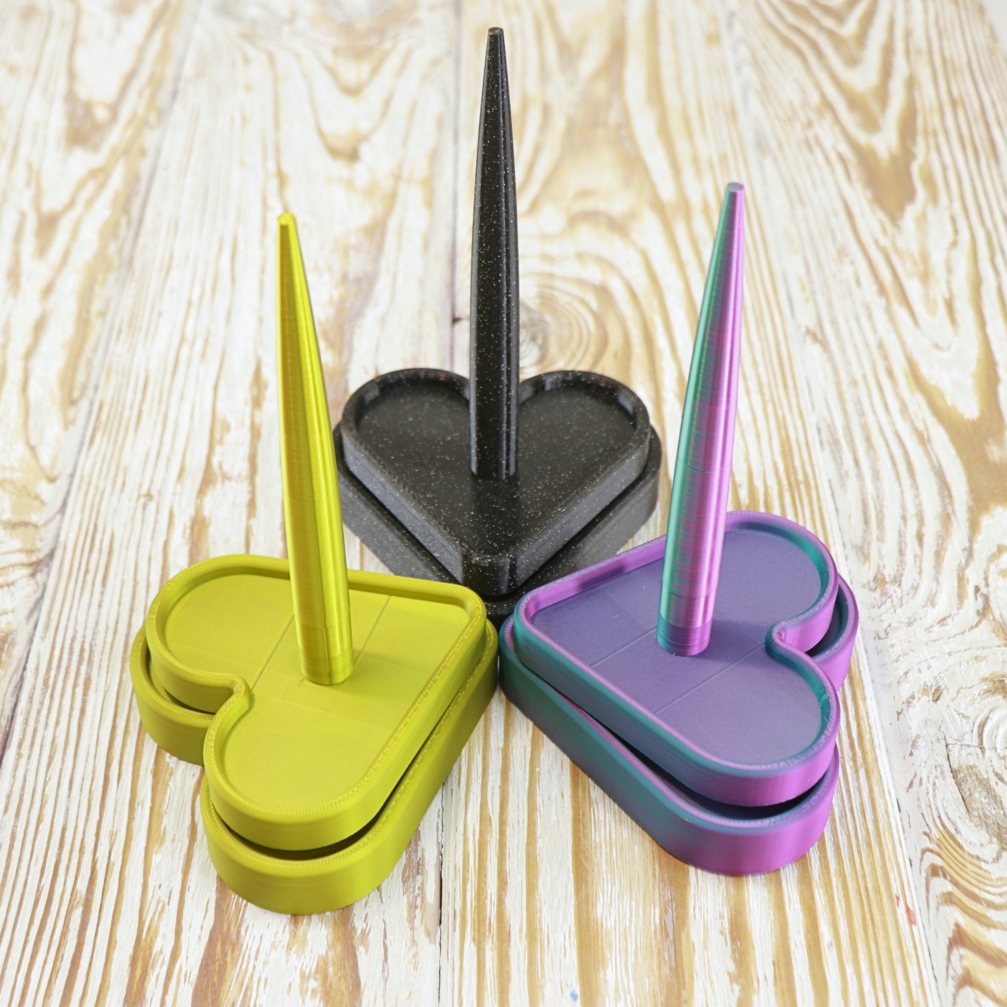 3D Printed Heart-Shaped Yarn Holder