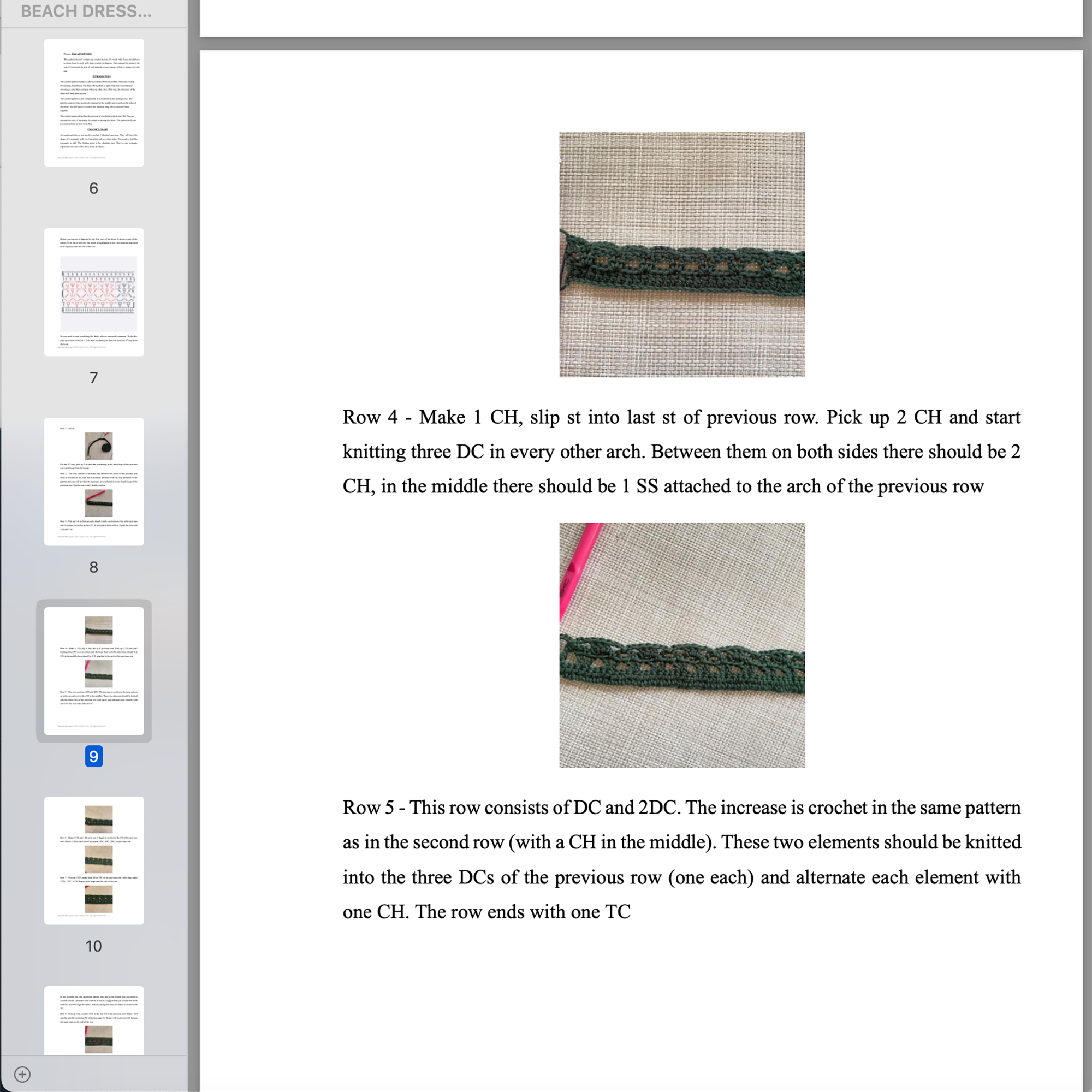 Beach Cover up Crochet Kit (skill level Intermediate)