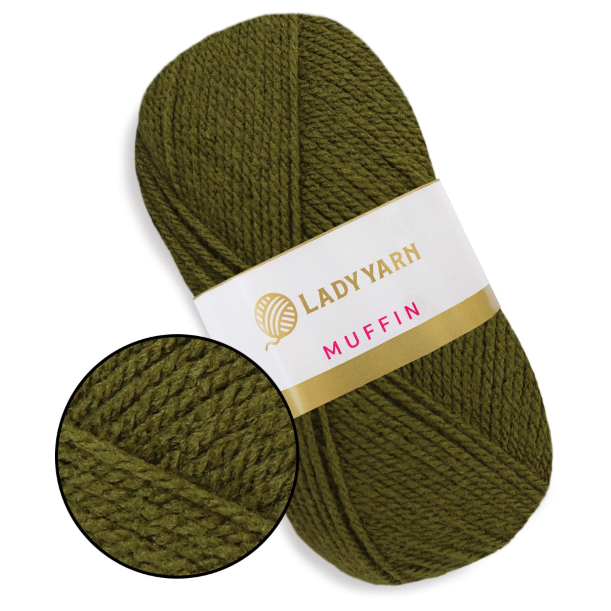 Lady Yarn Muffin, 36 colors, 3.5 oz / 525 yds