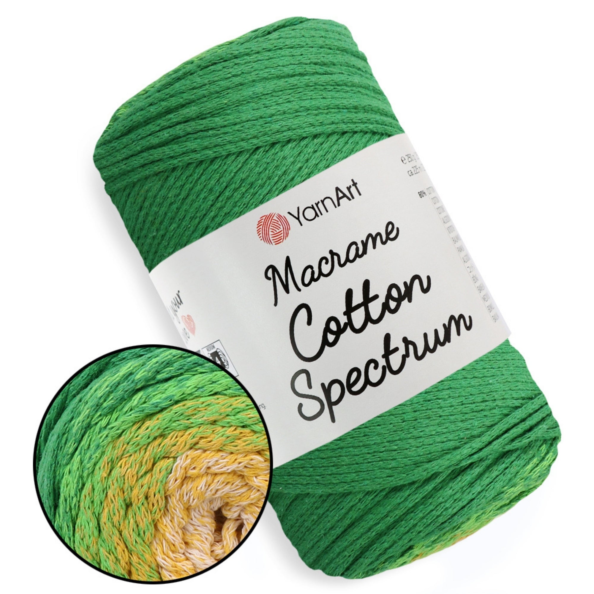 YarnArt Macrame Cotton Spectrum, 18 colors, 8.8 oz / 246 yds