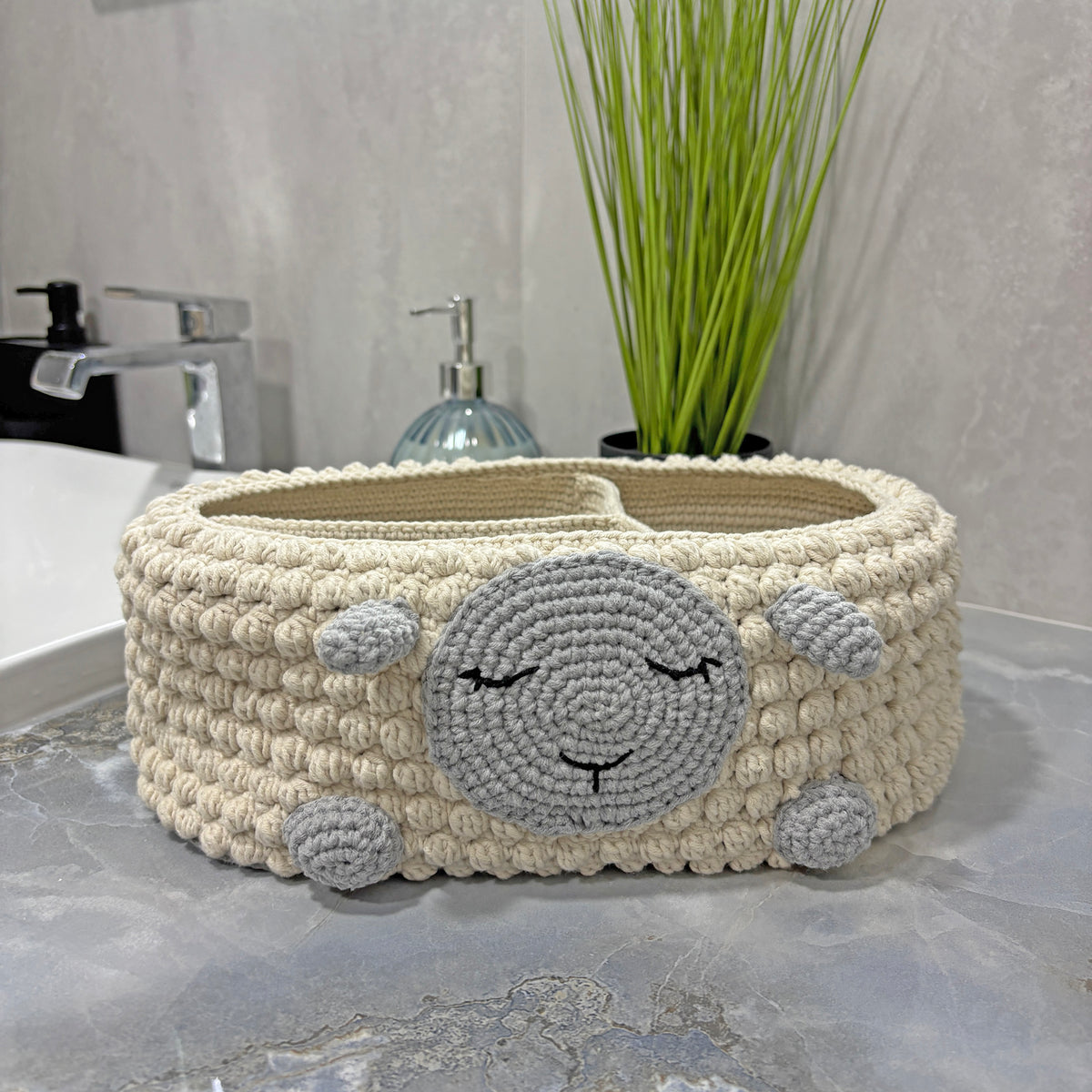 SHEEP ORGANIZER Crochet Pattern (skill level intermediate)