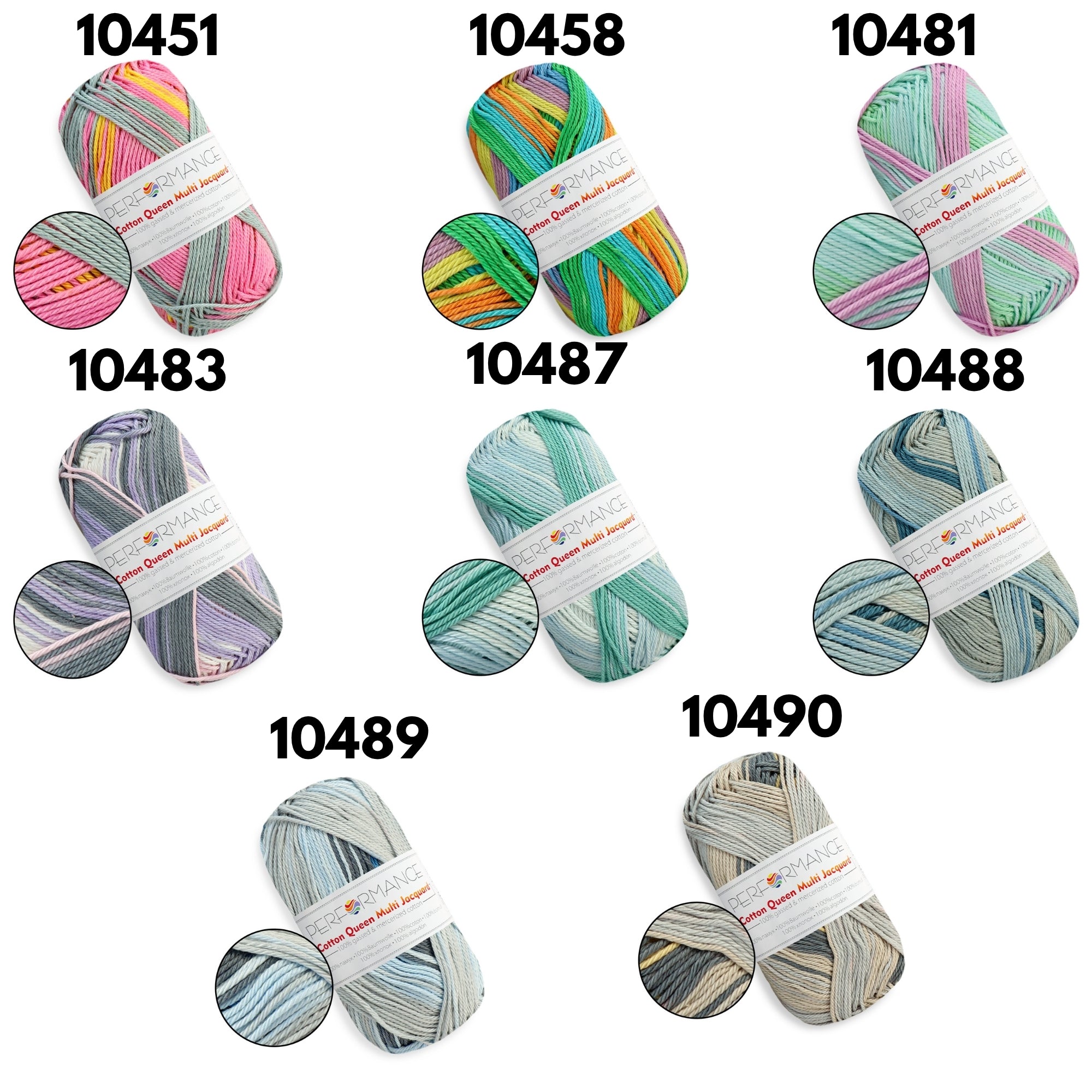 Сotton Queen Multi Jacquard, 8 colors, 1.76 oz / 186 yds