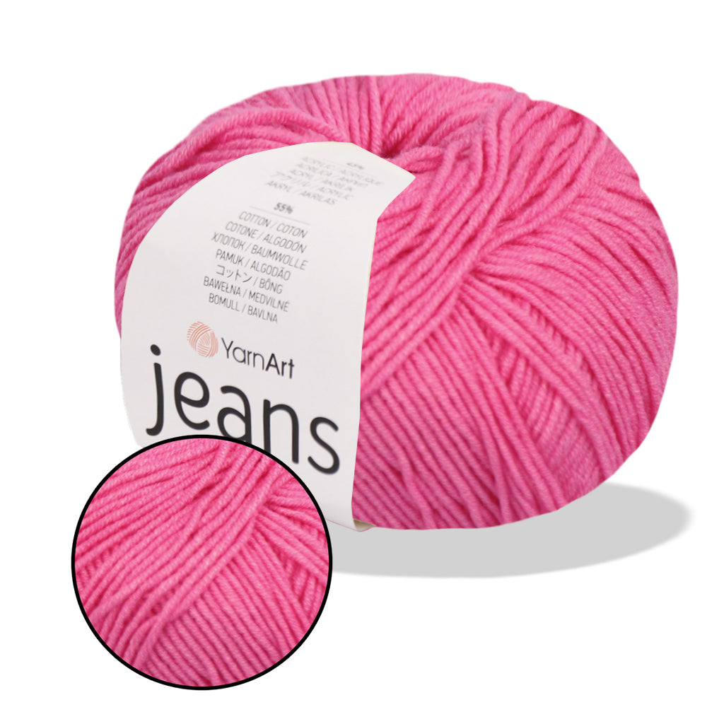 YarnArt Jeans, 62 colors, 1.75 oz / 174 yds