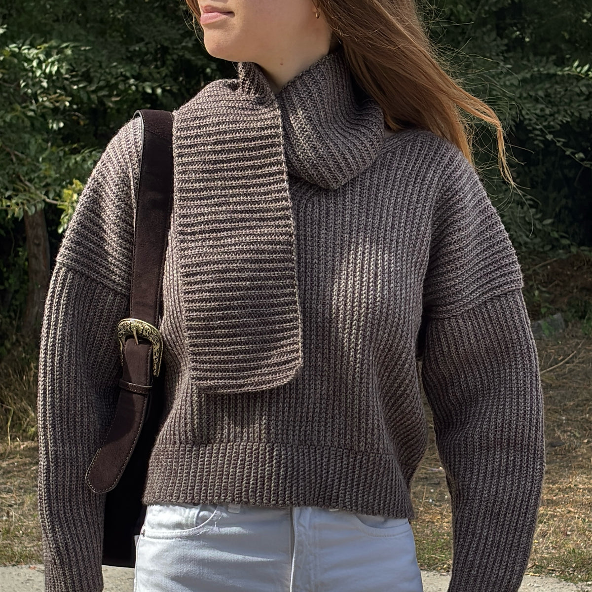 SCARF SWEATER Crochet Pattern (skill level intermediate)