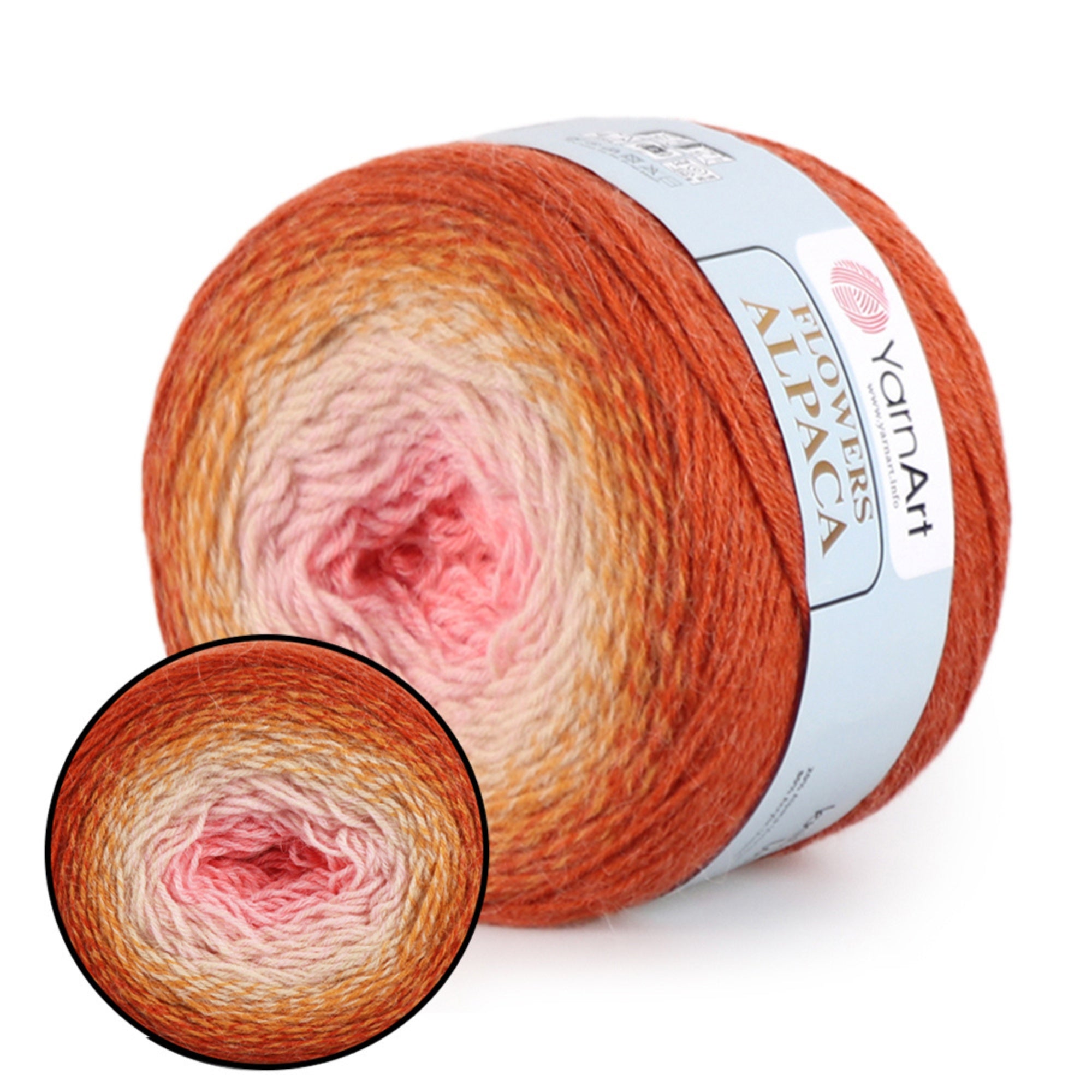 YarnArt Flowers Alpaca, 32 solors, 8.8 oz / 1028 yds