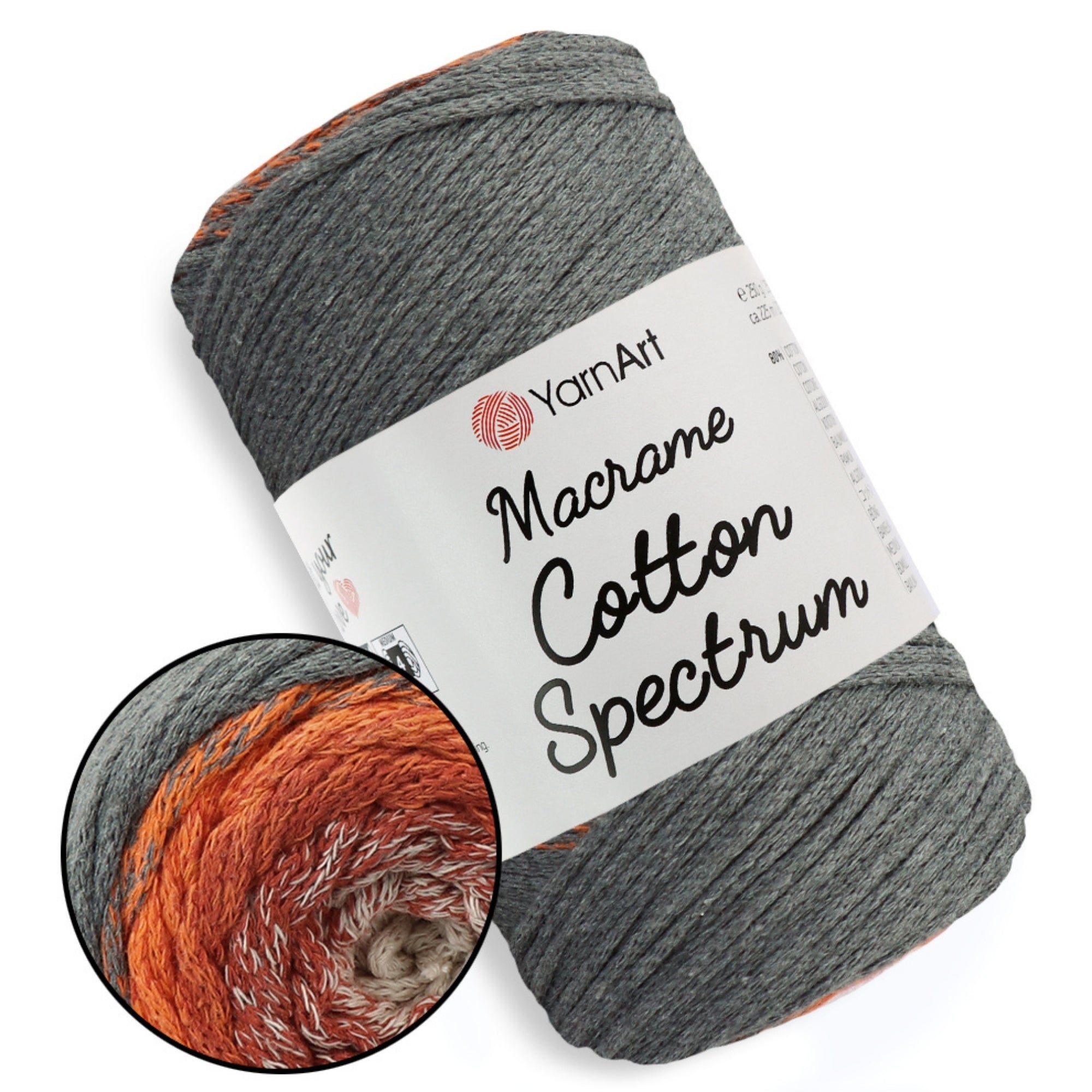 YarnArt Macrame Cotton Spectrum, 18 colors, 8.8 oz / 246 yds