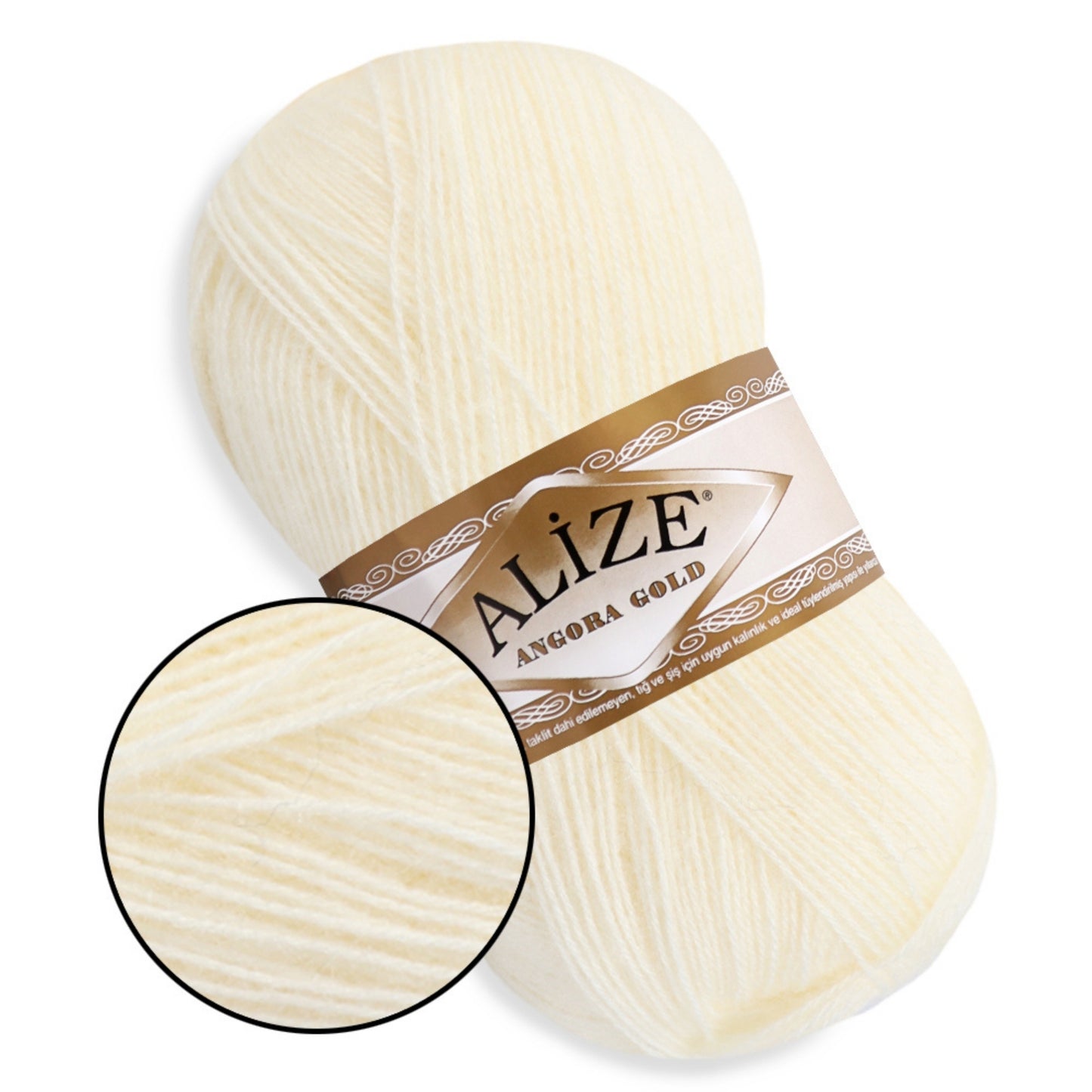 Alize Angora Gold, 56 colors, 3.53 oz / 601 yds