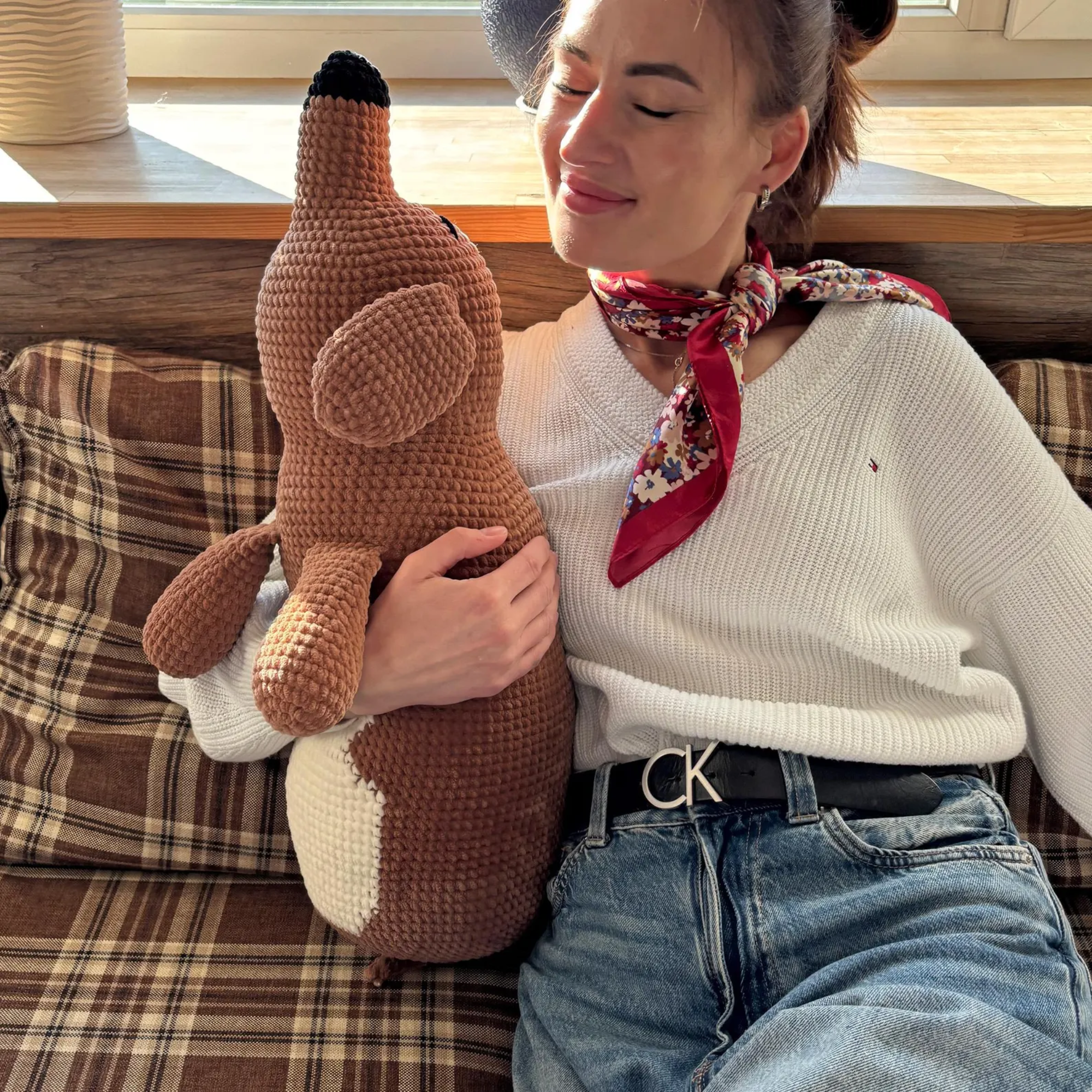 DOG PILLOW Crochet Pattern (skill level beginner)