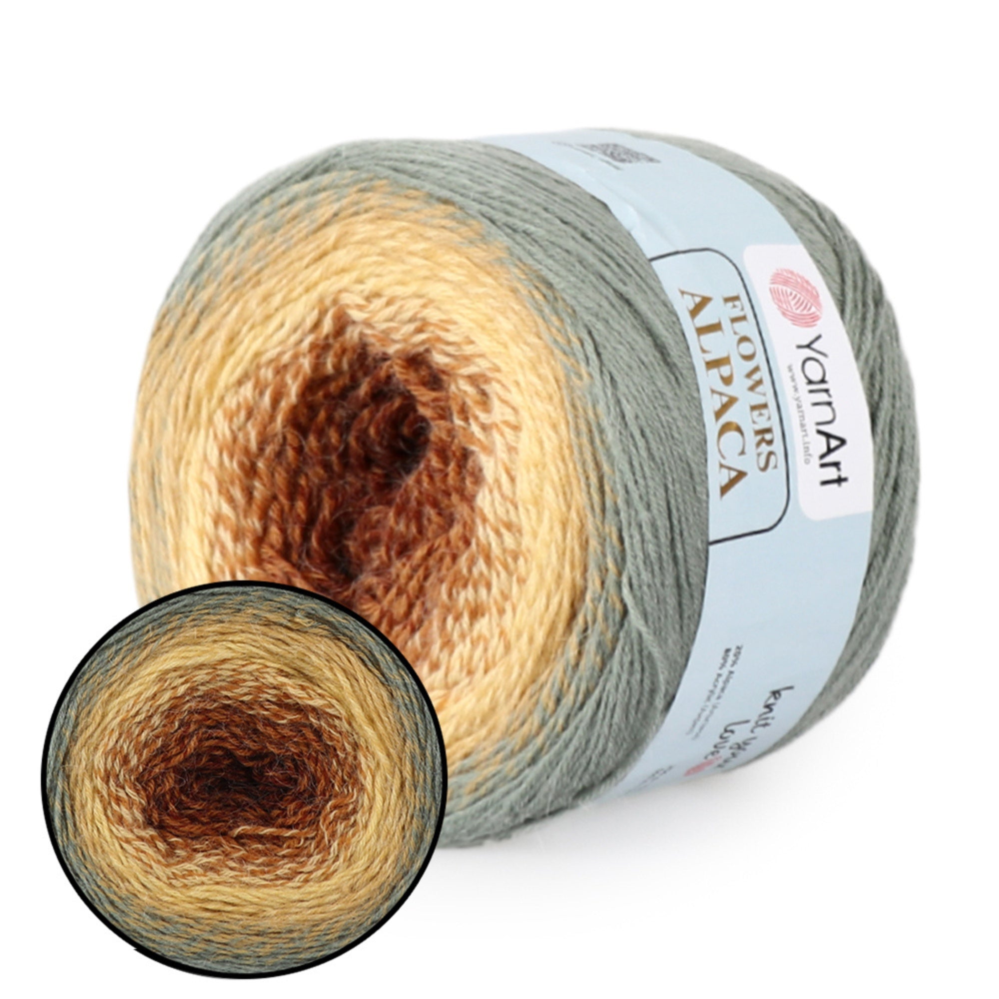 YarnArt Flowers Alpaca, 32 solors, 8.8 oz / 1028 yds